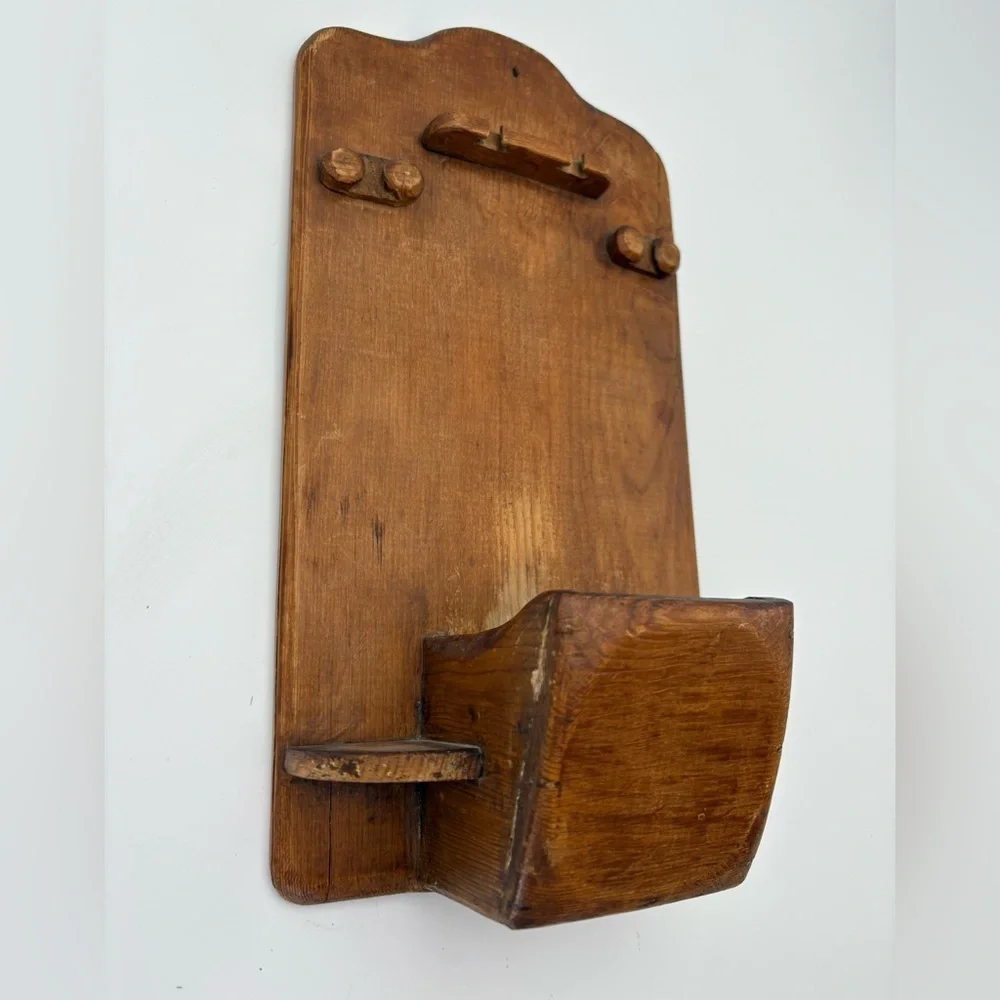 Rustic Brown Wooden Wall Decor - Notepad Holder